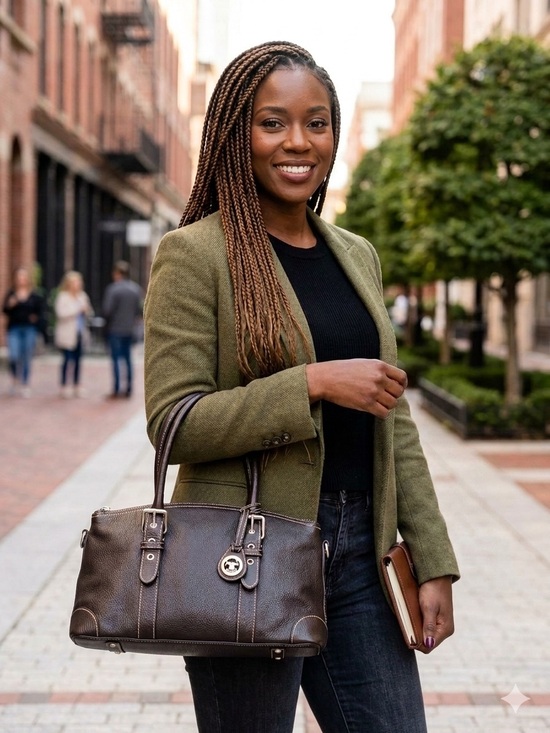 Dooney & Bourke Handbags - Dooney & Bourke Brown Leather Shoulder Satchel